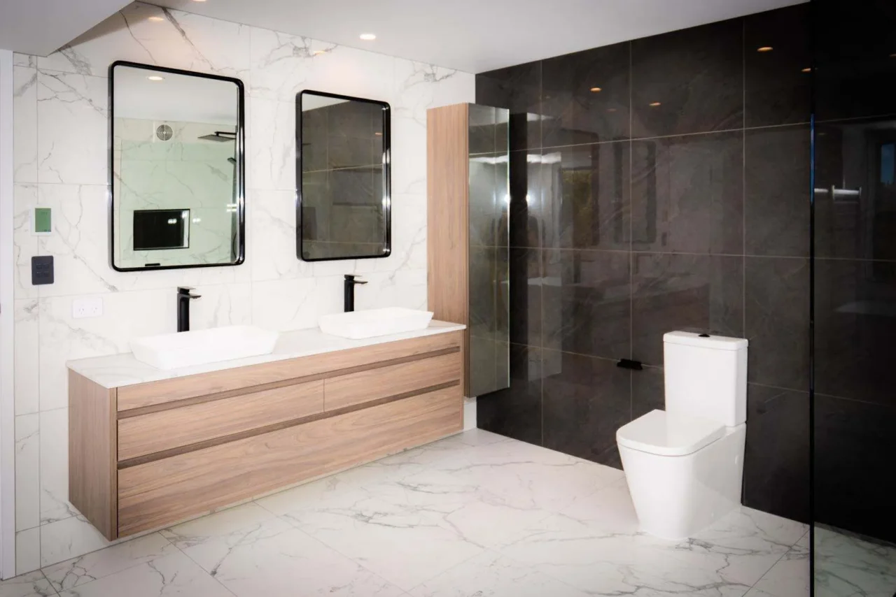 large bathroom designed by precision bathrooms